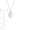 Thumbnail Image 2 of 0.085 CT. T.W. Diamond Feather Pendant in Sterling Silver