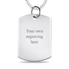 Thumbnail Image 2 of Medium Engravable Photo Dog Tag Pendant in Sterling Silver (1 Image and 3 Lines)