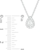 0.45 CT. T.W. Certified Pear-Shaped Diamond Frame Pendant in 14K White Gold (I/SI2)