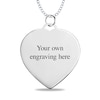 Thumbnail Image 2 of Medium Engravable Photo Heart Pendant in Sterling Silver (1 Image and 3 Lines)
