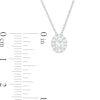 Thumbnail Image 2 of 0.45 CT. T.W. Certified Oval Diamond Frame Pendant in 14K White Gold (I/SI2)