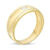 Thumbnail Image 2 of Men's 0.145 CT. Diamond Solitaire Wedding Band in 10K Two-Tone Gold