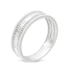 Thumbnail Image 2 of Men's 0.04 CT. T.W. Diamond Five Stone Station Wedding Band in 10K White Gold