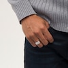 Thumbnail Image 1 of Men's Diamond Accent Rectangle Signet Ring in 10K White Gold