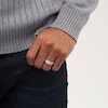 Thumbnail Image 2 of Men's 0.29 CT. T.W. Diamond Milgrain Wedding Band in Sterling Silver