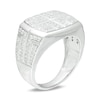 Thumbnail Image 2 of Men's 0.80 CT. T.W. Diamond Bold Cross Signet Ring in 10K White Gold