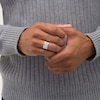 Thumbnail Image 1 of Men's 0.23 CT. T.W. Composite Quad Diamond Square Frame Ring in 10K White Gold