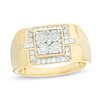 Thumbnail Image 1 of Men's 0.23 CT. T.W. Composite Quad Diamond Square Frame Ring in 10K Gold