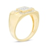 Thumbnail Image 3 of Men's 0.23 CT. T.W. Composite Quad Diamond Square Frame Ring in 10K Gold