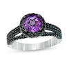 Thumbnail Image 0 of Enchanted Disney Villains Ursula Amethyst and 0.45 CT. T.W. Black Diamond Engagement Ring in 14K White Gold