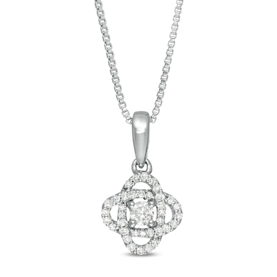 Centre of Me 0.10 CT. T.W. Diamond Orbit Pendant in 10K White Gold