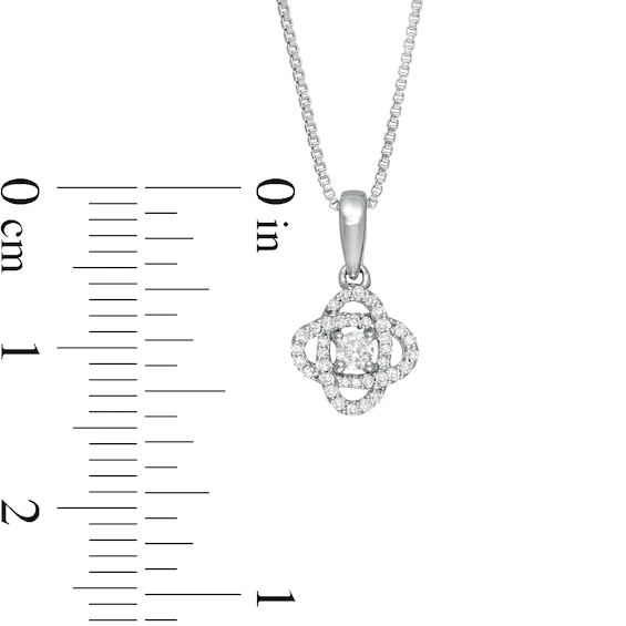 Centre of Me 0.10 CT. T.W. Diamond Orbit Pendant in 10K White Gold