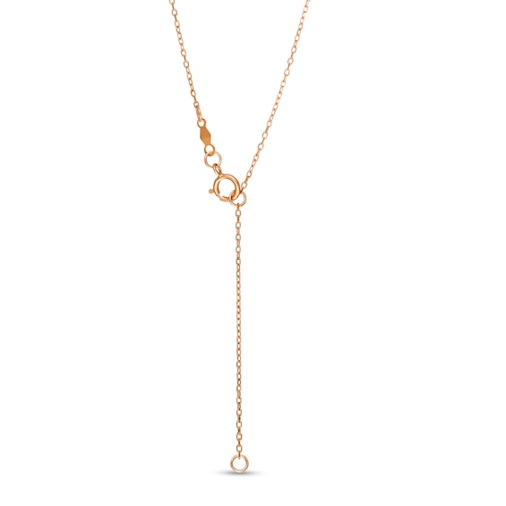 Centre of Me 0.10 CT. Diamond Solitaire Love Knot Pendant in 10K Rose Gold