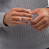 Thumbnail Image 1 of Men's 0.23 CT. Black Diamond Solitaire Square Top Signet Ring in Sterling Silver