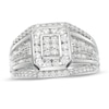 Men's 0.95 CT. T.W. Composite Diamond Multi-Row Ring in 10K Gold