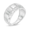 Men's 0.45 CT. T.W. Diamond Bold Tread Ring in 10K White Gold