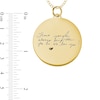 Engravable Your Own Handwriting Disc Pendant in 10K White, Yellow or Rose Gold (1 Image and 4 Lines)