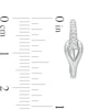 Thumbnail Image 2 of Love + Be Loved 0.50 CT. T.W. Diamond Interlocking Loop Hoop Earrings in 10K White Gold