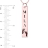 Thumbnail Image 3 of Engravable Name Baby Footprint Vertical Bar Pendant in 10K White, Yellow or Rose Gold (1 Image and 2 Lines)