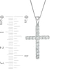 0.45 CT. T.W. Certified Lab-Created Diamond Cross Pendant in 14K White Gold (F/SI2)