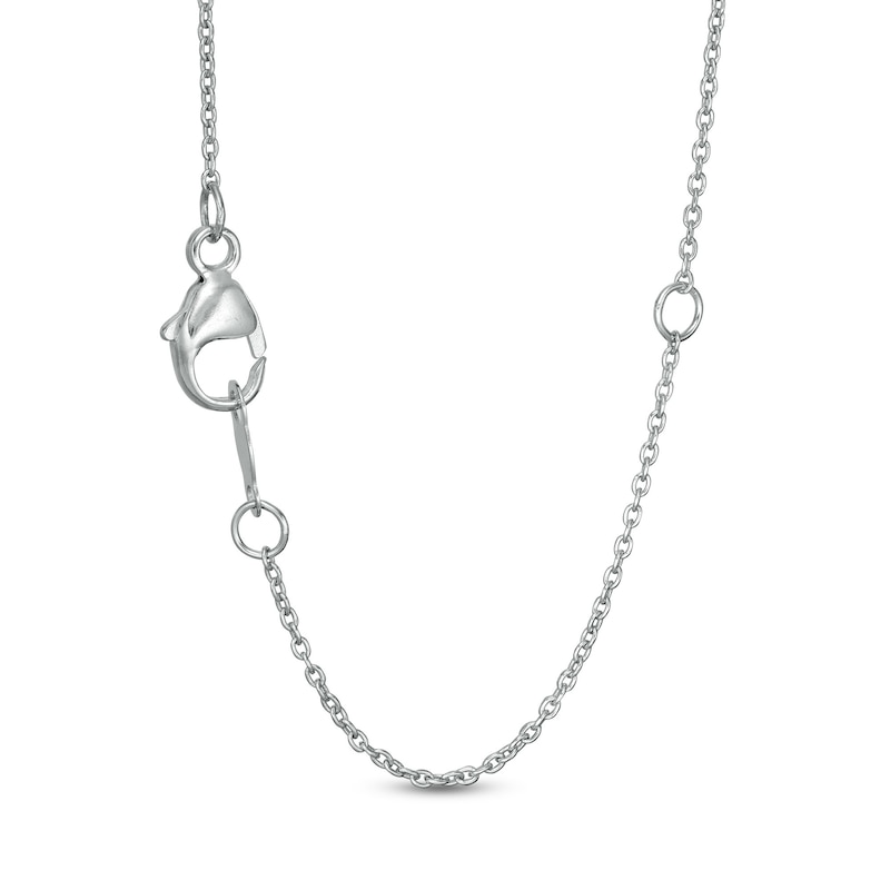 0.45 CT. T.W. Certified Lab-Created Diamond Heart Outline Necklace in 14K White Gold (F/SI2)|Peoples Jewellers