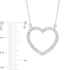 0.45 CT. T.W. Certified Lab-Created Diamond Heart Outline Necklace in 14K White Gold (F/SI2)