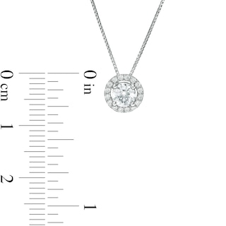 0.45 CT. T.W. Certified Lab-Created Diamond Frame Pendant in 14K White Gold (F/SI2)