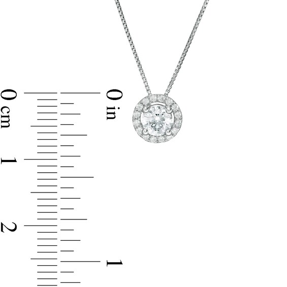 0.45 CT. T.W. Certified Lab-Created Diamond Frame Pendant in 14K White Gold (F/SI2)