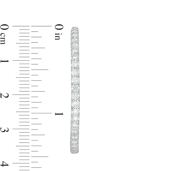 1.95 CT. T.W. Certified Lab-Created Diamond Hoop Earrings in 14K White Gold (F/SI2)