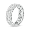 3.00 CT. T.W. Diamond Scallop Edge Vintage-Style Eternity Anniversary Band in 14K White Gold