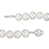 Thumbnail Image 2 of 7.0-7.5mm Oval Freshwater Cultured Pearl Knotted Strand Necklace with Sterling Silver Clasp-18"