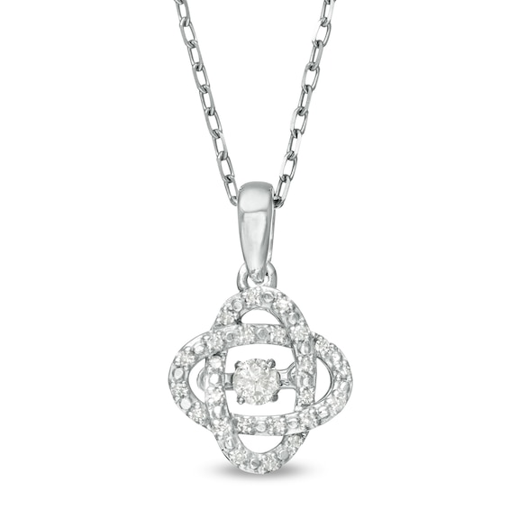 Centre of Me 0.10 CT. T.W. Diamond Orbit Pendant in Sterling Silver