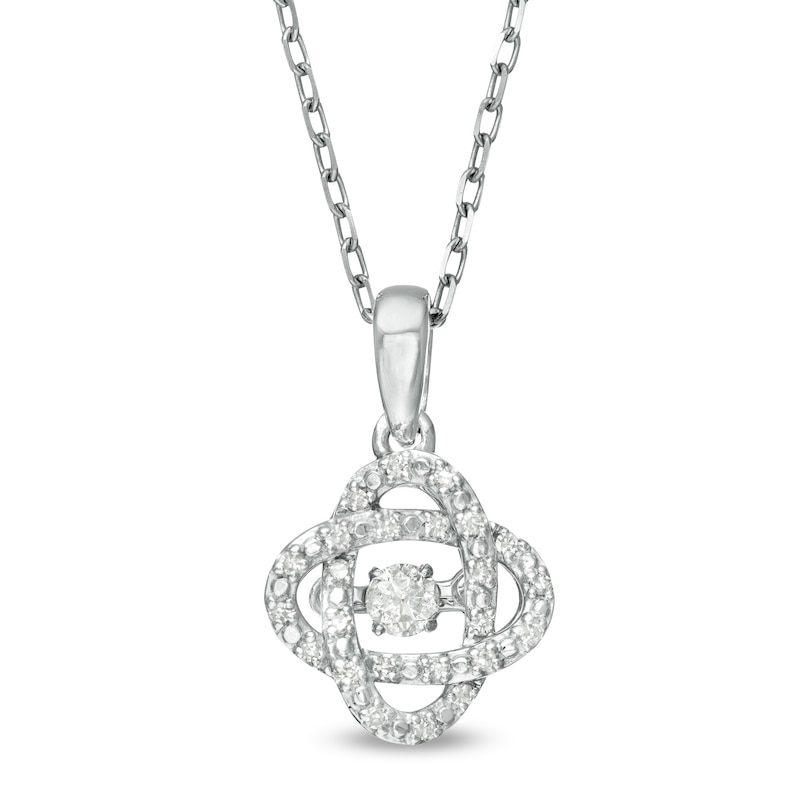 Main Image 1 of Centre of Me 0.10 CT. T.W. Diamond Orbit Pendant in Sterling Silver