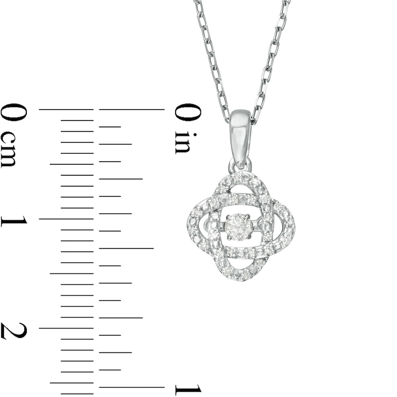 Main Image 4 of Centre of Me 0.10 CT. T.W. Diamond Orbit Pendant in Sterling Silver