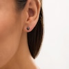 4.0mm Black Hematite Ball Stud Earrings in 14K Gold