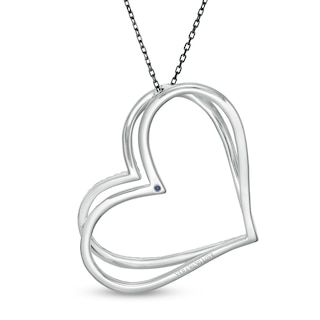 The Kindred Heart from Vera Wang Love Collection 0.58 CT. T.W. Black Diamond Pendant in Sterling Silver - 19"