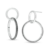 Thumbnail Image 0 of Vera Wang Love Collection 0.45 CT. T.W. Black Diamond Interlocking Circles Drop Earrings in Sterling Silver