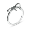 Thumbnail Image 1 of Vera Wang Love Collection 0.23 CT. T.W. Black Diamond Bow Ring in Sterling Silver