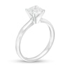 Thumbnail Image 2 of 1.00 CT. Certified Cushion-Cut Lab-Created Diamond Solitaire Engagement Ring in 14K White Gold (F/SI2)