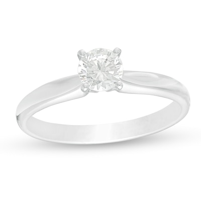 CT. Certified Lab-Created Diamond Solitaire Engagement Ring in 14K White Gold (F/SI2