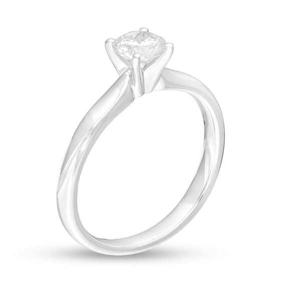 CT. Certified Lab-Created Diamond Solitaire Engagement Ring in 14K White Gold (F/SI2