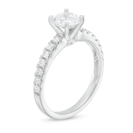 1.40 CT. T.W. Certified Lab-Created Diamond Engagement Ring in 14K White Gold (F/SI2)