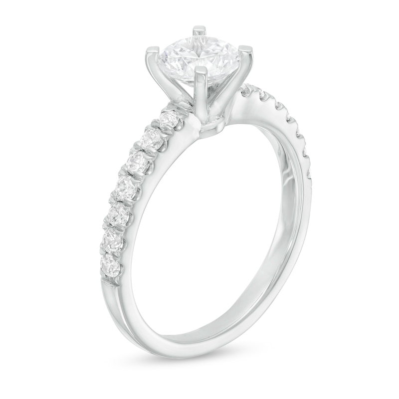 1.40 CT. T.W. Certified Lab-Created Diamond Engagement Ring in 14K White Gold (F/SI2)|Peoples Jewellers