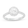 Thumbnail Image 0 of 1.25 CT. T.W. Certified Lab-Created Diamond Frame Engagement Ring in 14K White Gold (F/SI2)