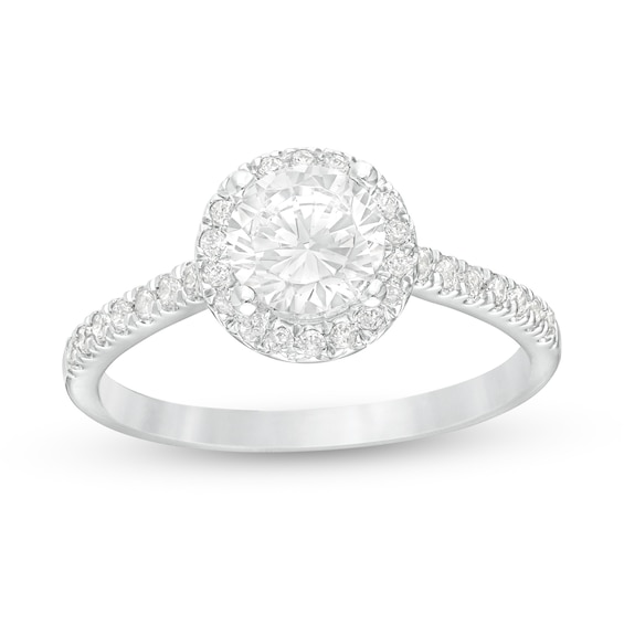 1.25 CT. T.W. Certified Lab-Created Diamond Frame Engagement Ring in 14K White Gold (F/SI2)