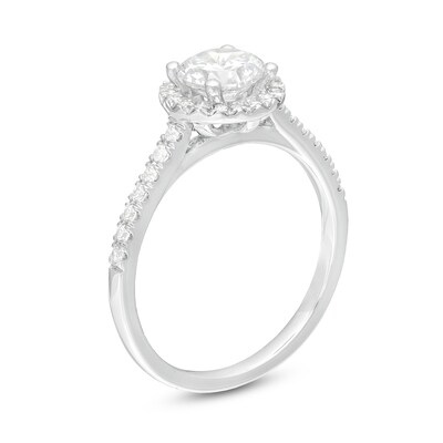 1.25 CT. T.W. Certified Lab-Created Diamond Frame Engagement Ring in 14K White Gold (F/SI2)