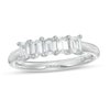 Thumbnail Image 0 of 1.00 CT. T.W. Certified Emerald-Cut Lab-Created Diamond Five Stone Anniversary Band in 14K White Gold (F/SI2)