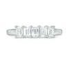 Thumbnail Image 3 of 1.00 CT. T.W. Certified Emerald-Cut Lab-Created Diamond Five Stone Anniversary Band in 14K White Gold (F/SI2)