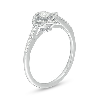 Centre of Me 0.20 CT. T.W. Diamond Orbit Ring in Sterling Silver