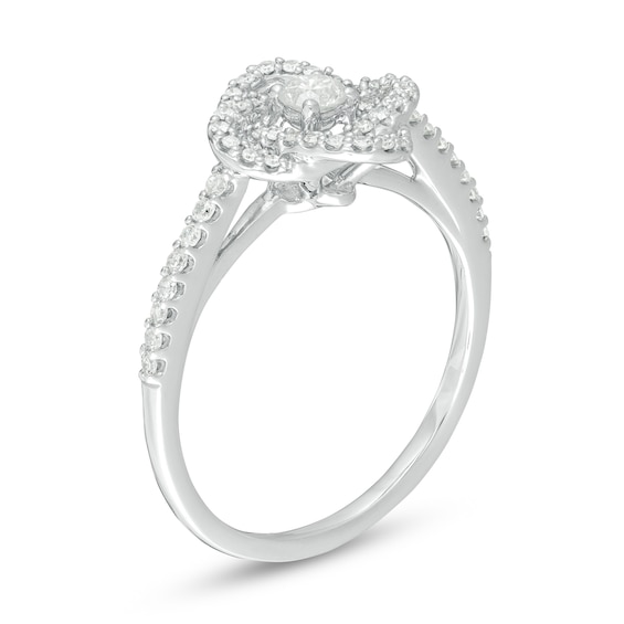 Centre of Me 0.33 CT. T.W. Diamond Orbit Ring in 10K White Gold